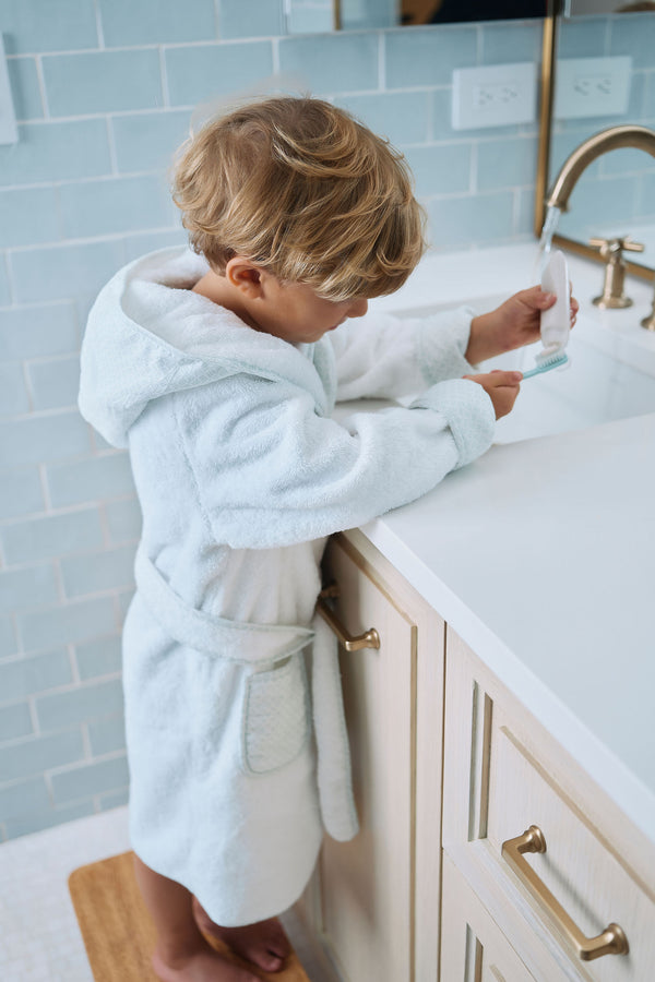 The Classic Robe - Aqua Geo