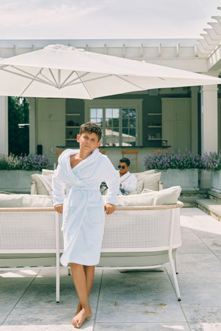 The Classic Robe - Aqua Geo